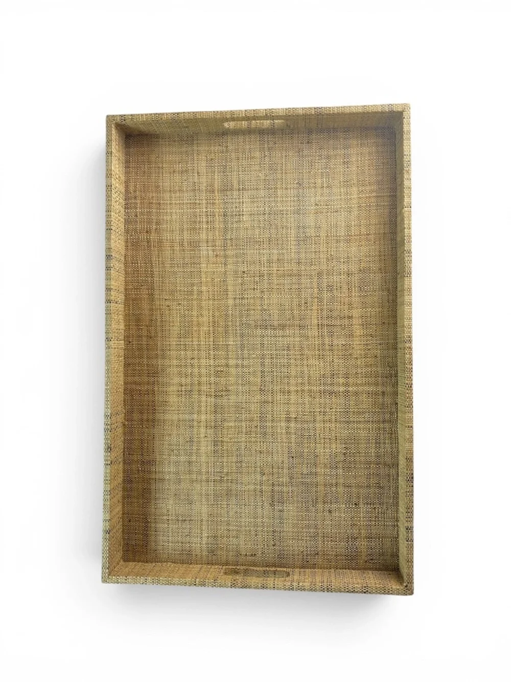 West Elm Large Raffia Wrapped Tray 28” x 18”